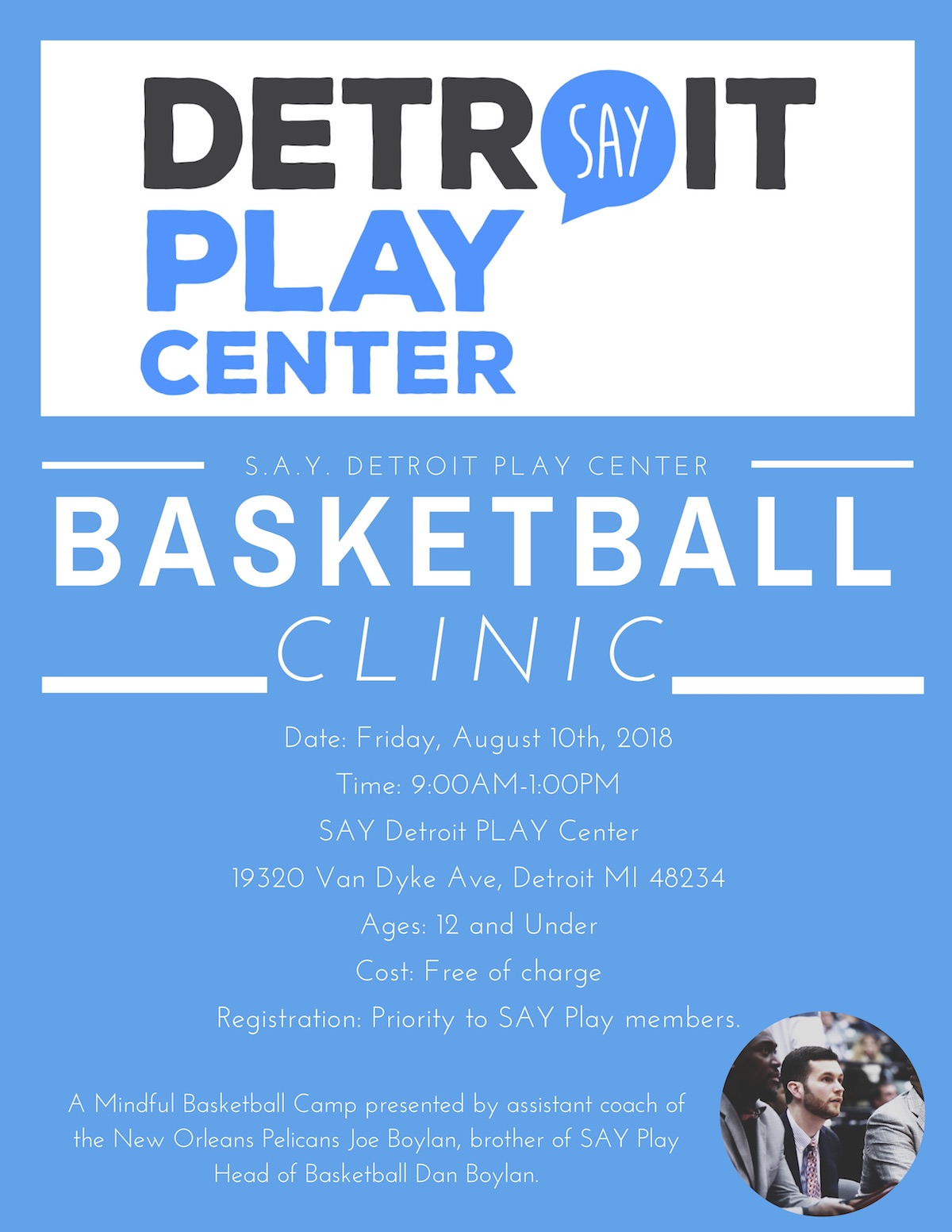 Basketball Clinic | SAY Play Center