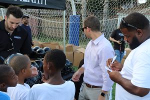 Xenith Team Visits SAY Play to Deliver New Football Gear | SAY Play Center